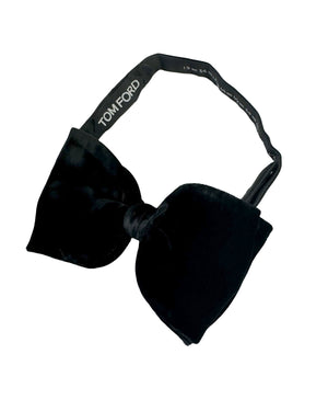 Tom Ford Black Large Butterfly Velvet Bow Tie