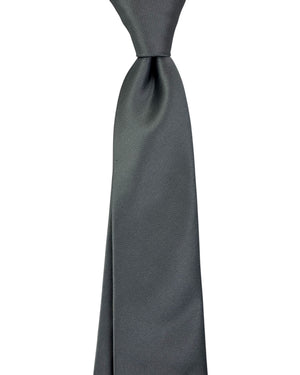 Armani Necktie Charcoal Gray Satin
