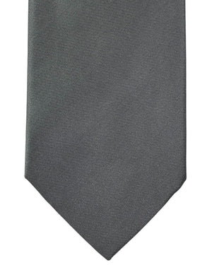 Armani Necktie Charcoal Gray Satin