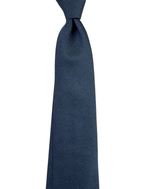 Armani Silk Tie Steel Blue Solid Textured