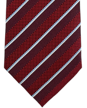 Armani Silk Tie Maroon Stripes