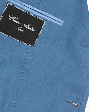 Cesare Attolini Suit Dark Blue Linen EU 46/ US 36 SALE