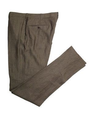 Cesare Attolini Suit Brown Linen EU 52 - US 42 SALE