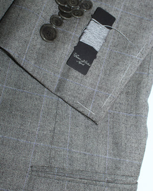 Cesare Attolini Wool Suit Gray Windowpane EU 50/ US 40