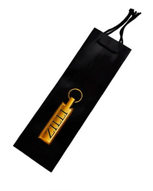 Zilli Silk Pocket Square Black Silver Gold Logo Tag SALE
