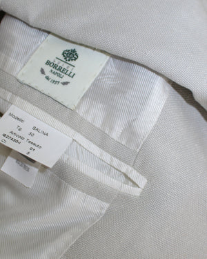 Luigi Borrelli Sport Coat Light Gray Cotton Linen