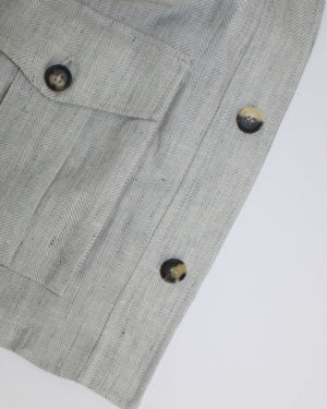 Luigi Borrelli Coat Gray Wool Linen