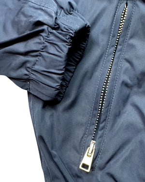 Luigi Borrelli Linen Hooded Rain Coat Navy EU 46 / US 36 SALE