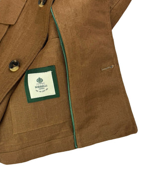 Luigi Borrelli Linen Coat Brown EU 46 / US 36