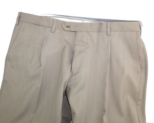 Luigi Borrelli Suit Beige Double Breasted Peak Lapel EU 52/ US 42
