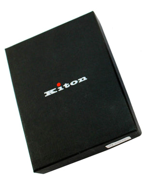 Kiton Leather Passport Holder - Dark Blue SALE