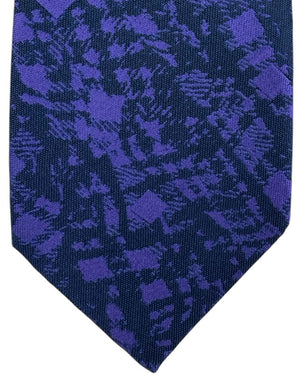 Brioni Silk Tie Purple Abstract Jacquard