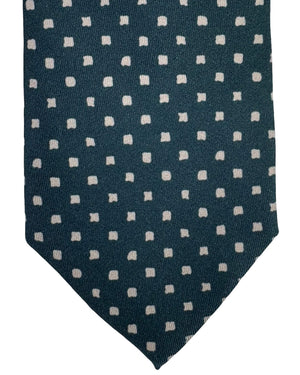 Brioni Tie Gray Tan Geometric Design