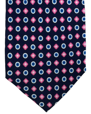 Church's Tie Navy Pink Geometric