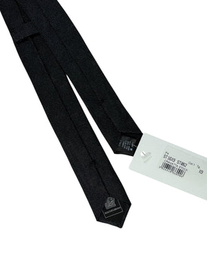 Dolce & Gabbana Skinny Tie Black Silver Dot Swirl Textured