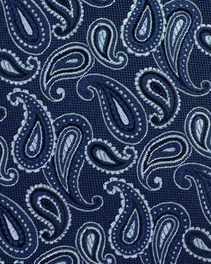 Etro Tie Navy Gray Paisley Design SALE