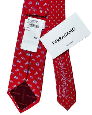 Salvatore Ferragamo Tie Red Fruit Novelty SALE