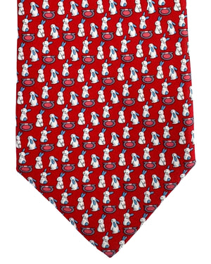 Salvatore Ferragamo Tie Red Novelty Design