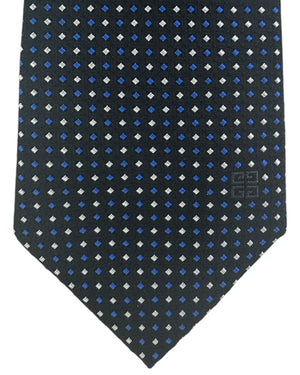 Givenchy Tie Black Royal Blue Micro Diamond Dots
