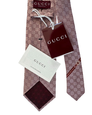 Gucci Tie GG Pattern Pink