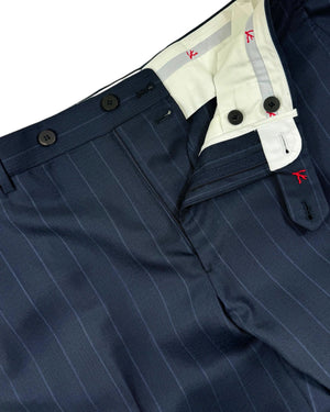 Isaia Suit Midnight Blue Pin Stripe EU 48/ US 38 SALE