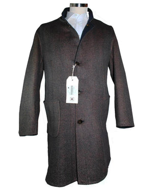 Kired Long Coat Midnight Blue Dark Brown