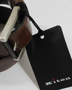 New Brown Leather Men Belt