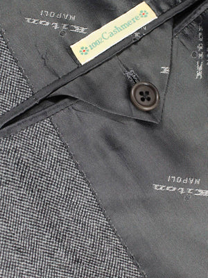 Kiton Gray Herringbone Cashmere Blazer