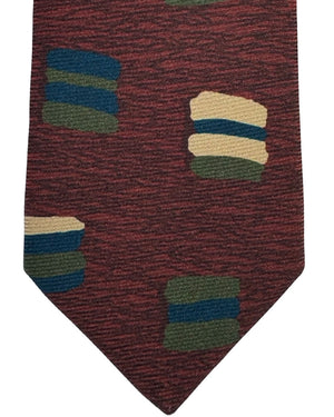 Kiton Sevenfold Tie Brown Design