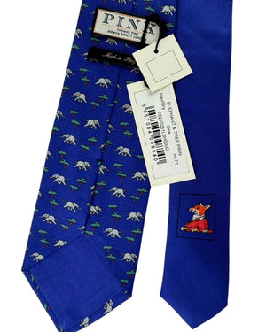 Thomas Pink Tie Lapis Blue Elephant & Tree Novelty Design BLACK FRIDAY SALE