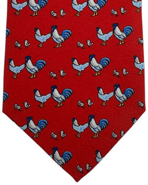 Thomas Pink Tie Red Rooster Novelty Design FINLA SALE