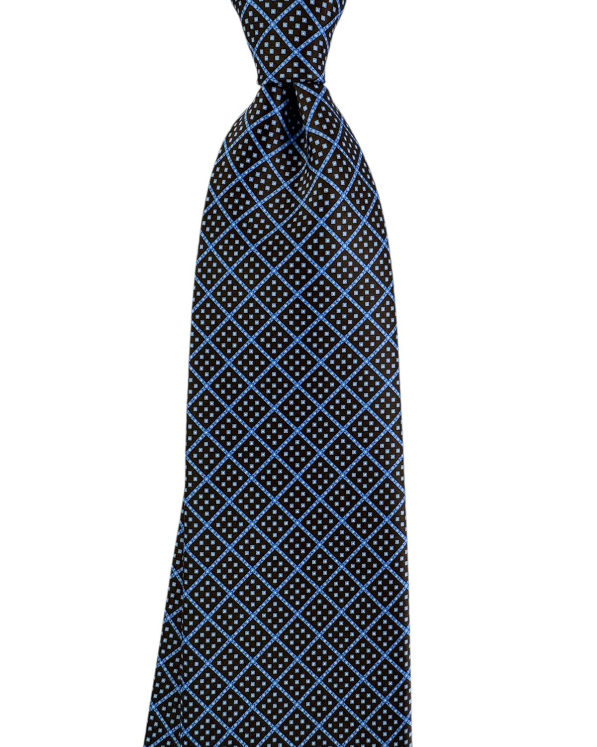 Stefano Ricci Tie Dark Brown Royal Blue