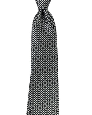 Stefano Ricci Silk Tie Black Gray Silver
