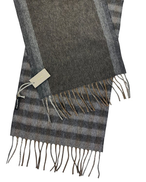 Tom Ford Cashmere Scarf Dark Gray Pattern - 2 Sided Design