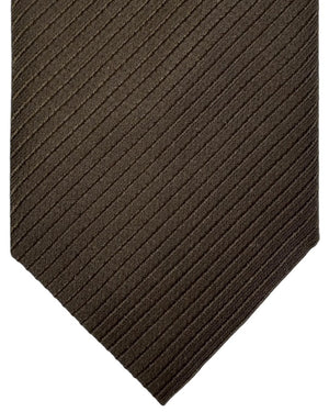 Tom Ford Silk Tie Brown Tonal Stripes