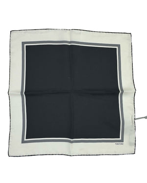 Tom Ford Pocket Square Black White Gray