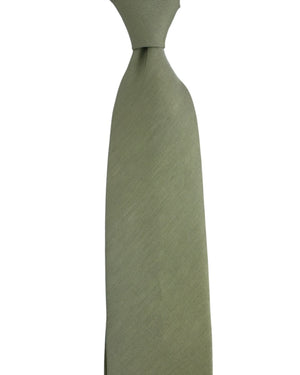 Valextra Silk Tie Solid Light Moss Green Design - Wide Necktie SALE