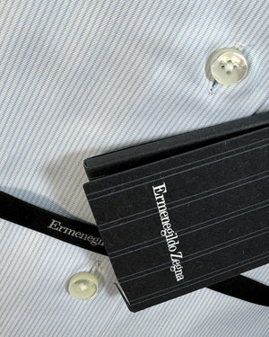 Zegna Dress Shirt White Blue