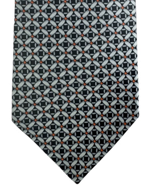 Zilli Silk Tie Gray Black Orange SALE