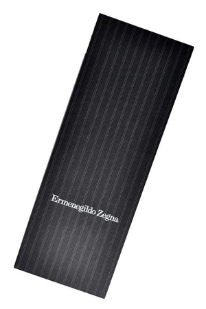 Z Zegna Narrow Tie Brown Gray Navy Stripes Design SALE