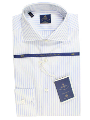 Luigi Borrelli Dress Shirt ROYAL COLLECTION White Blue