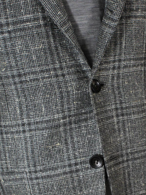 Kiton Sport Coat Gray Windowpane - Cashmere Unlined Men Blazer EUR 50 - US 40 R SALE