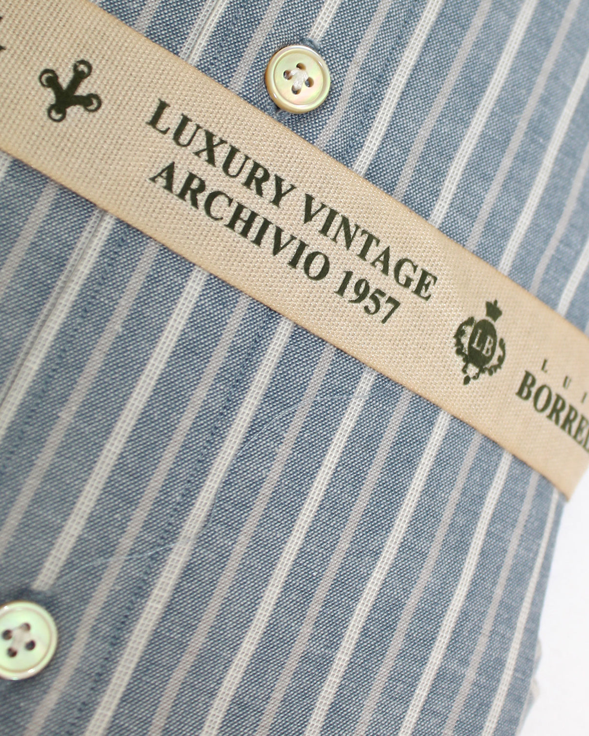 Borrelli Sport Shirt Dark Blue Stripes 