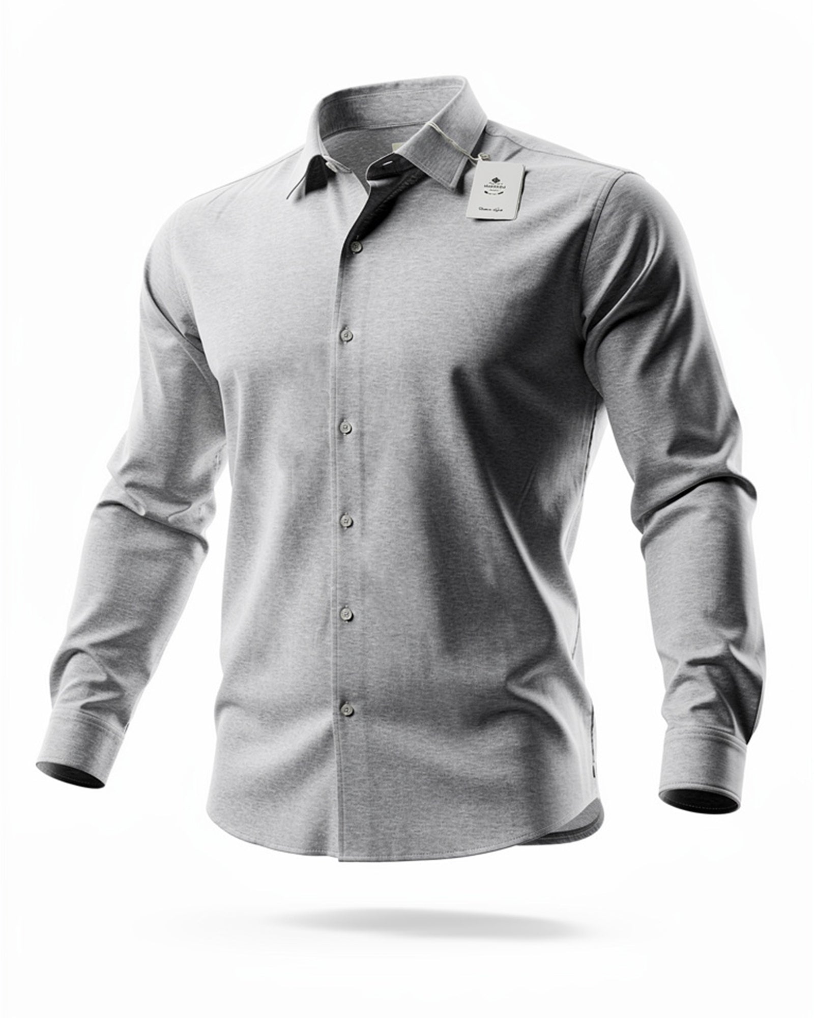 Luigi Borrelli Full Button Polo Shirt Gray EU 54 / US 44