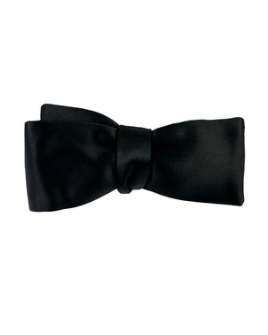Tom Ford Bow Tie Solid Black Grosgrain - Slim Straight