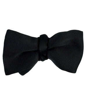 Tom Ford Bow Tie Solid Black Grosgrain - Straight