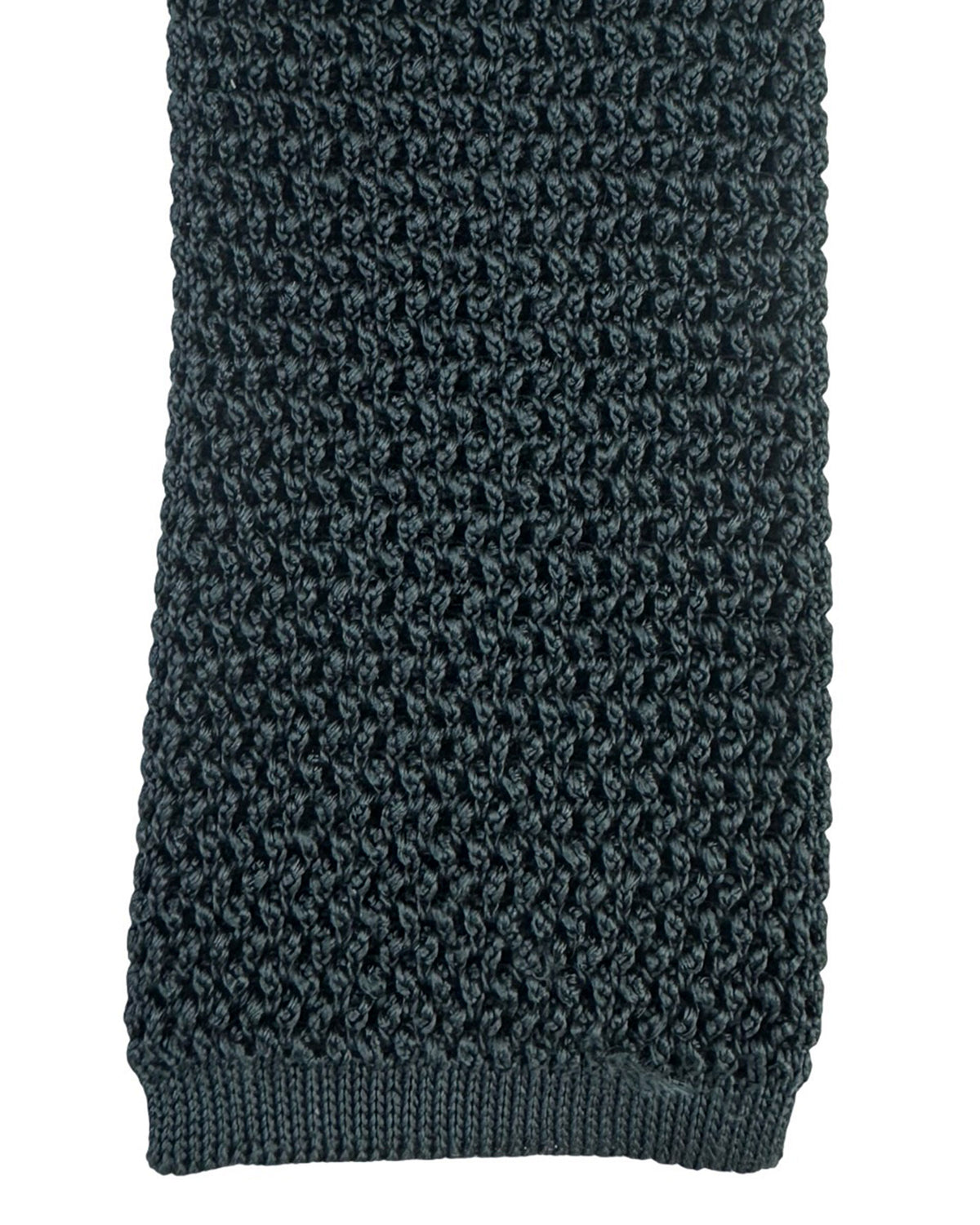 Tom Ford Knitted Square End Tie Dark Gray