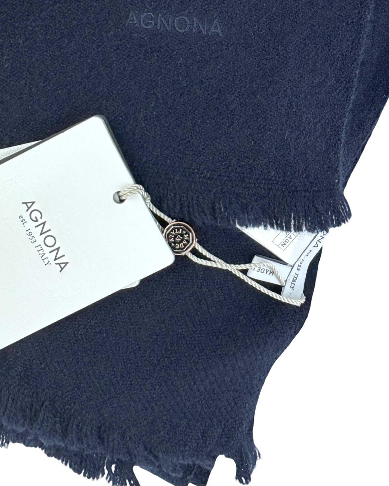 Agnona Scarf Cashmere Scarf Dark Blue - Luxury Shawl SALE