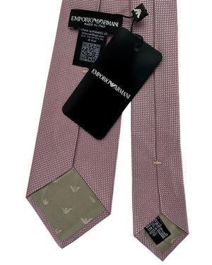 Armani Silk Tie Dusty Rose Textured Solid