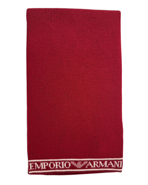 Armani Scarf Bordeaux Logo Edge - Men Collection